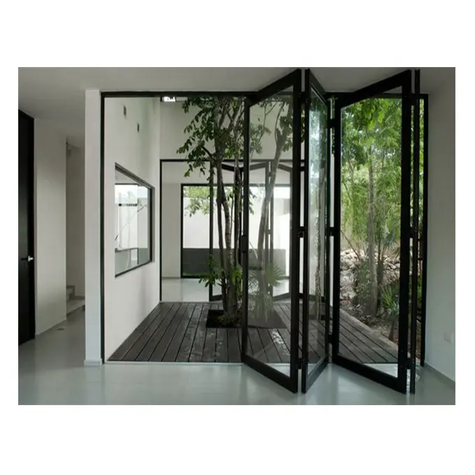 Pieghevole porta filippine di vetro porta in alluminio pieghevole bifold porta