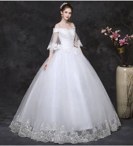 Nuovi Abiti da Sposa in Stile Coreano, Lunghezza a Terra, Monospalla, Taglie Forti, Abito Nuziale - Product Image 1