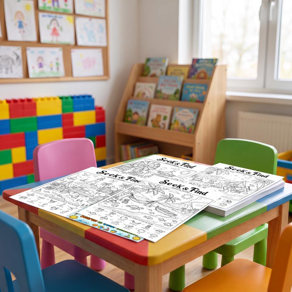 10 Sheets/pack Coloring Posters Interesting Search Coloring Posters ...