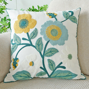 Coton populaire broderie fleur jeter chambre décor à la maison oreillers <span class=keywords><strong>housses</strong></span> <span class=keywords><strong>de</strong></span> coussin <span class=keywords><strong>pour</strong></span> <span class=keywords><strong>canapé</strong></span> - Product Image 4