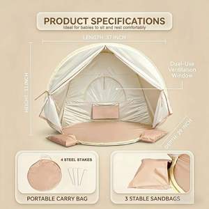 Carpa de Playa para Bebés, Protección UV, Refugio Solar Portátil, Ligero, de Fácil Montaje, Transpirable, Sombra para Niños al Aire Libre - Product Image 2