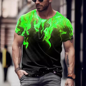 2026 New Cross-Border Hot-Selling Breathable Cotton Blend <strong>3D</strong> Digital <strong>T</strong>-<strong>Shirt</strong> Fashionable Loose Trendy Street Hip-Hop - Product Image 4