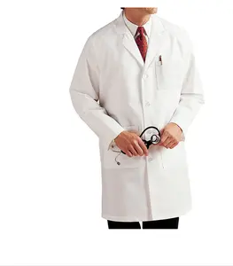 Manica lunga bianco ospedale medico cappotto uniforme da uomo Cina all'ingrosso uniformi ospedaliere