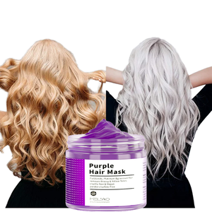 <span class=keywords><strong>Maschera</strong></span> <span class=keywords><strong>Capelli</strong></span> Viola Anti-Giallo per <span class=keywords><strong>Capelli</strong></span> Biondi, <span class=keywords><strong>Decolorati</strong></span>, Argento e Grigio - Correttore Colore e Tonificante Profondamente Purificante - Product Image 1