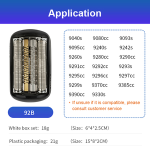 ชุดที่โกนหนวดแบบฟอยล์<span class=keywords><strong>9</strong></span>สำหรับ92B <span class=keywords><strong>Braun</strong></span> - Product Image 4