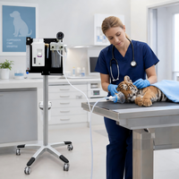 Appareil d'anesthésie vétérinaire avec circuit respiratoire fermé et rinçage à l'oxygène pour chiens et chats en salle chirurgicale