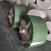 Bon marché Recycler Raphia Polypropylène Tube Rouleaux de Tissu Tissé Par PP Pour Le Riz