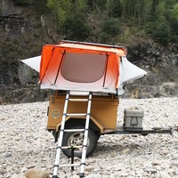 Tente de toit rigide gonflable jetable avec logo personnalisé pour 4 personnes