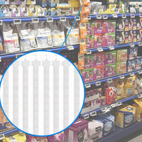 Bandes de présentation en plastique à 9 stations avec crochet en S pour présentation en magasin avec en-tête pour étiquette