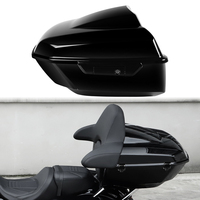 Sac de coffre arrière noir pour moto Grand Tour-Pak avec loquets noirs compatible avec Harley Touring CVO Road Glide Street Glide 2014-2026