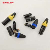 Adaptateur de câble DMX mâle, connecteur audio HIFI pour microphone, mélangeur, prise jack, cuivre OFC plaqué or, 3 broches, fiche XLR mâle, noir