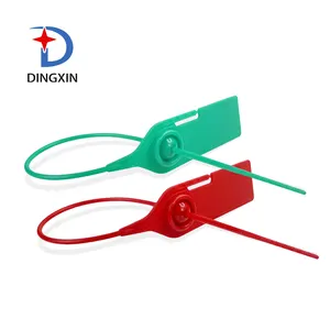 DX6-119P Factory price plastic security tamper proof pull tight seals disposable tear off plastic security seal