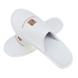 Wholesale Personalized Hotel Cotton Velour Slipper With Hotel Logo