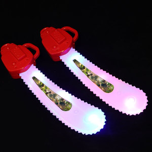 Jouet tronçonneuse lumineuse en plastique, clignotant, pour enfants et jeunes, jouets-outils à piles - Product Image 1