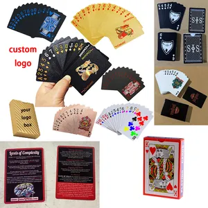 54 juegos de mesa, cartas de juego, naipes personalizados naipes de plástico naipes caja de lata de metal tarjetas caja de naipes de metal