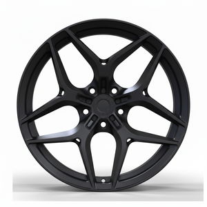 Ruedas todoterreno personalizadas forjadas en aluminio 6061-T6, ligeras, de diseño cóncavo de 5 radios, de 19, 20 y 21 pulgadas. - Product Image 2