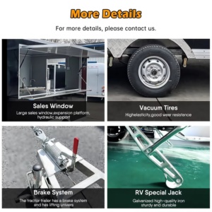 <strong>Food</strong> Trailer Mobile <strong>Food</strong> <strong>Cart</strong> <strong>Fast</strong> <strong>Food</strong> Truck Full Kitchen Equipment Outdoor Rust Resistant Aluminum Easy Assembly Ice Chips - Product Image 4