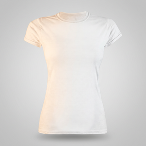 T-shirts personnalisés écologiques en coton 100% 180 g/m², tissu maille décontracté, blanc, avec impression de logo en strass, pour femmes - Product Image 2