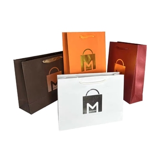 Sacs en papier personnalisés, cadeaux, vente en gros, prix bas, sacs de shopping imprimés sur mesure avec votre propre logo, poignée noire, kraft, sacs de shopping personnalisés - Product Image 3