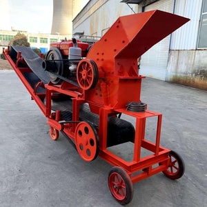 Petit concasseur à marteaux diesel avec moteur, roulement, PLC et boîte de vitesses pour l'extraction d'or, le concassage de pierres en poudre, haute productivité - Product Image 2