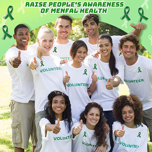 Nastro verde smalto di fabbrica cancro al fegato al cervello mese di sensibilizzazione della salute mentale spilla spilla spille spille spilla spilla spilla spilla spilla - Product Image 6