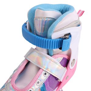 Patins à roulettes quad à quatre roues réglables unisexes à double rangée très vendus pour les débutants Chaussures de sport pour enfants - Product Image 3