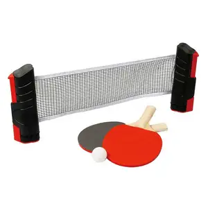 Set Tenis Meja Ditarik Terlaris, Set Tenis Meja Portabel Mana Pun dengan Jaring Yang Dapat Ditarik untuk Meja Pingpong