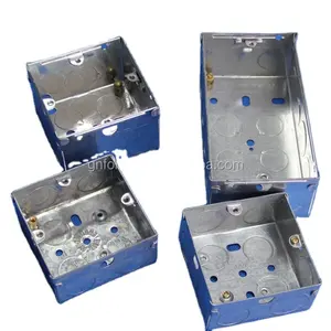 Wholesale BS GI Galvanized Iron Box BS4662 Metal Electrical Box 3x3 3x6 1gang 2gang Switch Box