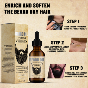 Oem/ODM bán người đàn ông chăm sóc râu Sản phẩm của người đàn ông chải chuốt râu dầu nhãn hiệu riêng Hữu Cơ tóc râu dầu tăng trưởng - Product Image 2