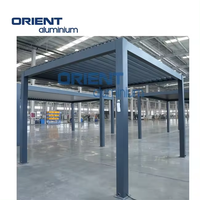 Pergola en acier à ossature manuelle, toit en acier à lames, imperméable, lame en fer, 3x6, gazebo, bricolage, pergola en acier noir, prix