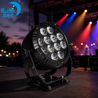 Projecteur LED Bluemoon IP65 étanche 12 LED RGBWA UV 6 en 1, faible consommation d'énergie, pour scène, événements en plein air