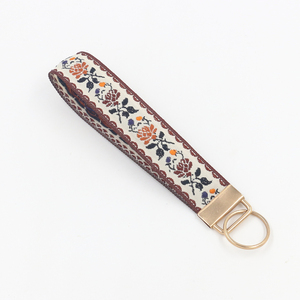 พวงกุญแจแบบโบฮีเมียน สายคล้องสไตล์ชาติพันธุ์ ลายดอกไม้หลากสีสัน สายคล้องข้อมือสำหรับกุญแจ ที่ใส่กุญแจรถสำหรับผู้หญิง - Product Image 4