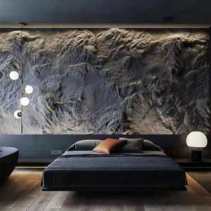 Panel de pared de granito PU ligero, revestimiento de fácil instalación para interiores de apartamentos de Europa para uso hospitalario, diseño de modelo 3D disponible - Product Image 6