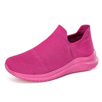 Sepatu Lari Kasual Sporty 2026, Sepatu Lari Trendy Fashion Couple Berbahan Mesh Warna Solid, Bernapas