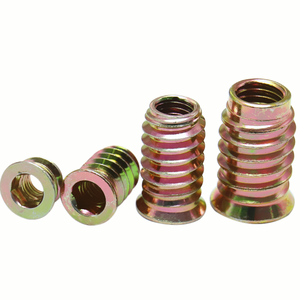 Trung Quốc nhà máy đồ nội thất phần cứng thép kẽm D loại chủ đề gỗ chèn các loại hạt - Product Image 4