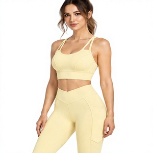 Women Running Sports <b>Bra</b> Breathable Four Way <b>Stretch</b> Seamless Gym Yoga Fitness Crop Top Backless Style Logo Low MOQ - Product Image 2
