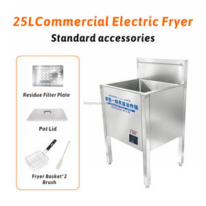 <span class=keywords><strong>Friteuse</strong></span> <span class=keywords><strong>électrique</strong></span> verticale de 25 litres avec thermostat précis, idéale pour les camions de restauration rapide et les grandes commerces de snacks - Product Image 1