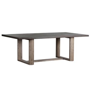 America <b>Retro</b> Style <b>Dining</b> Room Rectangular Micro Cement top Solid Wood Base <b>Dining</b> <b>Table</b> for 6 8 10 seats - Product Image 1
