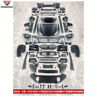 Kit Carrosserie Usine FW pour BMW Série 5 F10 F18 2011-2017 Amélioration MT LCI G30 (Style Découpé) Pare-chocs Avant et Arrière Calandre Spoiler Aile
