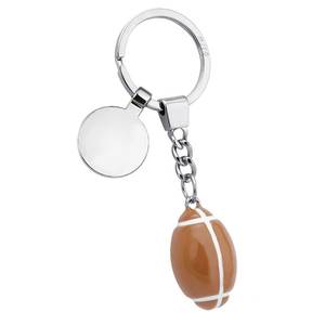 Llavero Personalizado con Mini Balón de Rugby, de PVC Suave, Silicona y Metal, para Empresas - Product Image 3