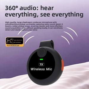 Microfono Wireless Omnidirezionale J33 con Custodia di Ricarica, Riduzione del Rumore AI per Streaming Live, Registrazione Audio e Interviste - Product Image 2