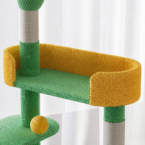 ต้นไม้แมวสีเขียวรูปต้นกระบองเพชรพร้อมแคปซูลอวกาศในตัว สไตล์ชนบท ทำจากไม้เนื้อแข็ง ทนทาน ใช้ได้ทุกฤดู - Product Image 3