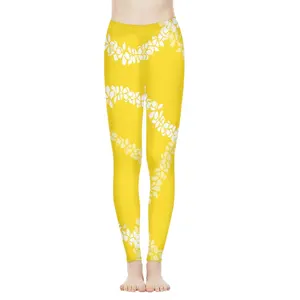 Özel Hawaii Puakenikeni baskı Lady spor tayt toptan kadınlar sıkı yüksek esneklik Legging Dropshipping kadın tayt