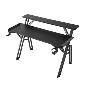 <strong>Cheapest</strong> Price Anji Office Gaming <strong>Desk</strong> with LED Lights and Monitor Stand Black Desktop Simple Game Room <strong>Computer</strong> Gaming <strong>Desk</strong> - Product Image 3