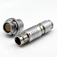 Connecteur automobile série 2F, 11 broches, fiche droite, contact argenté, adaptateur push-pull, courant nominal 10A, connecteur femelle/mâle Fischer