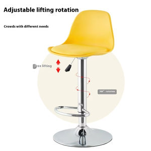 Chaises de <span class=keywords><strong>bar</strong></span> pivotantes modernes de luxe en cuir PU, tabourets de comptoir de restaurant design, tabourets scandinaves à vérin à gaz - Product Image 4