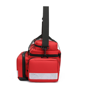 Portatile rosso di emergenza Trauma medico borsa con strisce riflettenti grande capacità Kit di pronto soccorso Organizer per <span class=keywords><strong>EMT</strong></span> e uso di salvataggio - Product Image 5