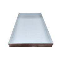 Plaque de cuisson rectangulaire en aluminium de qualité alimentaire, recyclable, prix usine, compatible micro-ondes