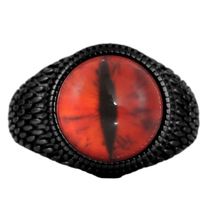 Bague en acier titane pour homme avec pierre en verre sertie, design géométrique, style punk, bijou tendance, cadeau 240118 - Product Image 5