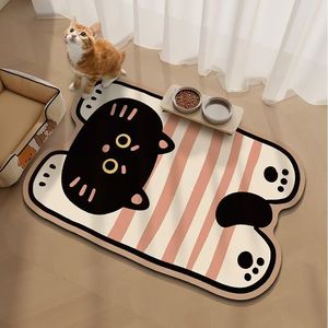 Cartoon Pet Feeding <b>Mat</b> Diatomaceous Earth Non Slip Absorbent Easy Clean For <b>Cats</b> Dogs - Product Image 1